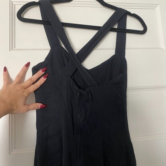 Vintage Black Halter Maxi Dress with Cut Out Back - Picture 4 of 6